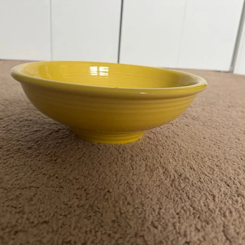 Fiesta ware yellow serving bowl